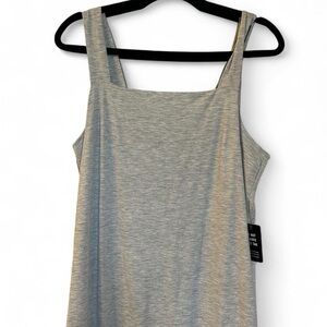 Express Gray Fitted Tank Top